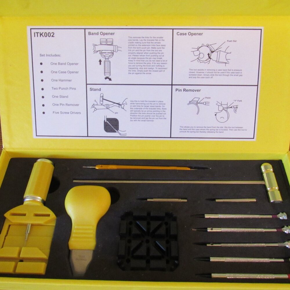Invicta 12 pc Watch Repair Tool Kit! Excellent Condition SN# ITK002